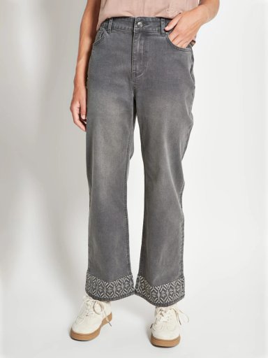 JEANS MUJER AZIZ ALGODÓN BORDADO - 2