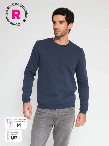 POLERÓN HOMBRE MARQUIS ALGODÓN CUELLO REDONDO LAVADO - 1