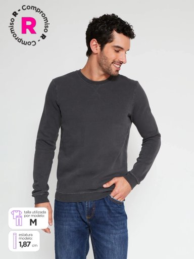 POLERÓN HOMBRE MARQUIS ALGODÓN CUELLO REDONDO LAVADO - 1