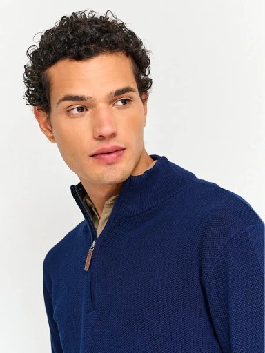 SWEATER HOMBRE KENNETH STEVENS ALGODÓN CIERRE - 3