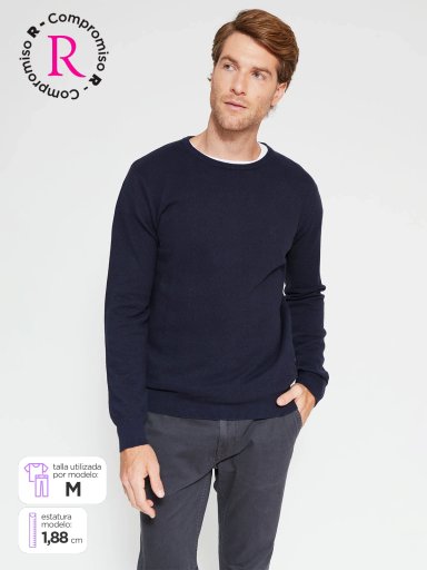 SWEATER HOMBRE REGATTA ALGODÓN CUELLO REDONDO BÁSICO - 1