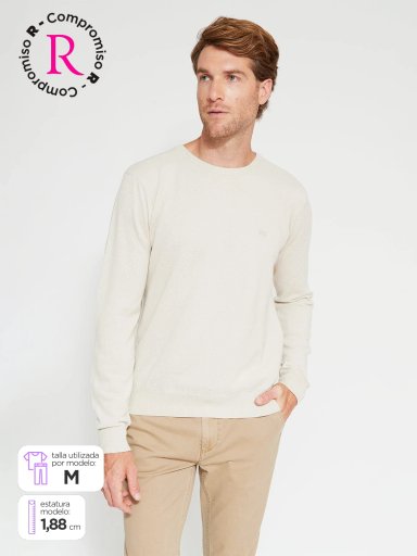SWEATER HOMBRE REGATTA ALGODÓN CUELLO REDONDO BÁSICO - 1