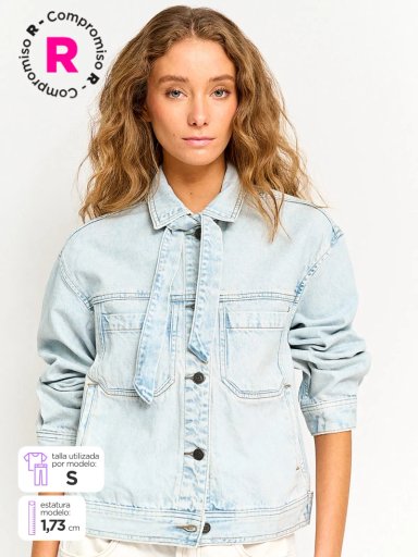 CHAQUETA MUJER AEROPOSTALE ALGODÓN DENIM - 1