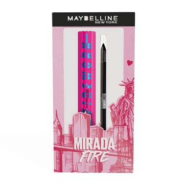 SET MASCARA DE PESTAÑAS + LAPÍZ DE OJOS MAYBELLINE NEW YORK MIRADA FIRE: FIREWORK WTP + TATTOO 10 ML + 1.3 GR - 1
