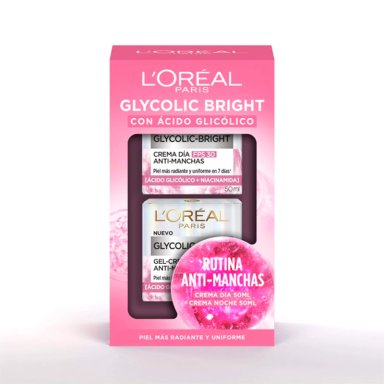 SET DE CREMAS LOREAL GLYCOLIC BRIGHT DÍA SPF30 50 ML + NOCHE 50 GR - 1
