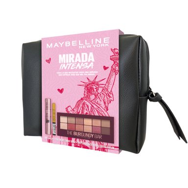 SET SOMBRAS + MASCARA DE PESTAÑAS + DELINEADOR DE OJOS MAYBELLINE NEW YORK BURGUNDY + SKY HIGH + TATTOO LINER 7.2 ML + 9,6 GR + 2,1 ML - 2