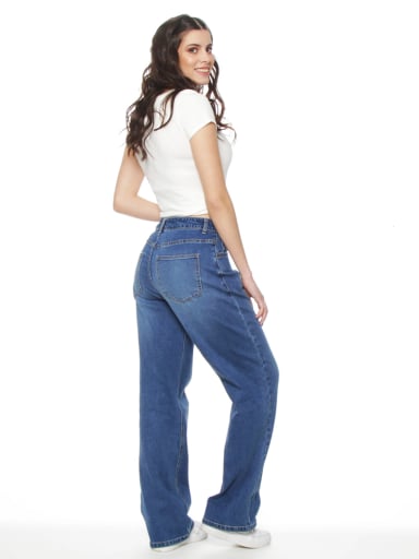 JEANS MUJER WADOS RECTO ALGODÓN TIRO ALTO - 8