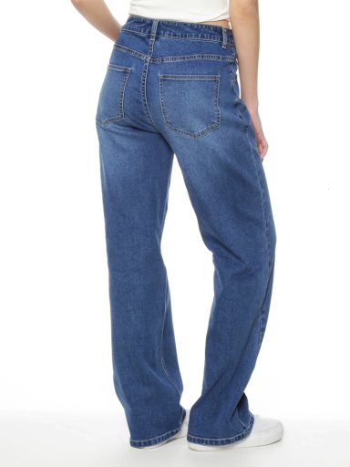 JEANS MUJER WADOS RECTO ALGODÓN TIRO ALTO - 2