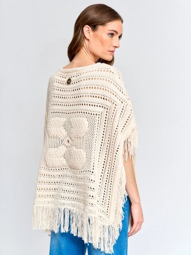 SWEATER MUJER TATIENNE ALGODÓN TIPO PONCHO - 2