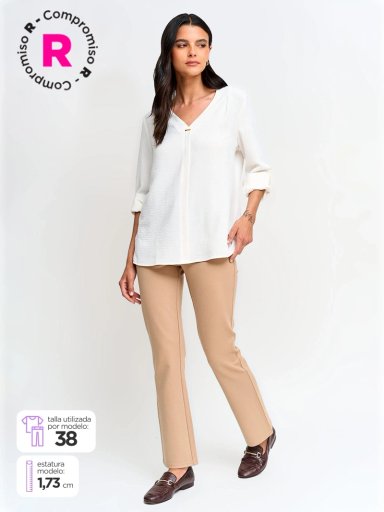 PANTALÓN MUJER CACHAREL RECTO PUSH UP - 1