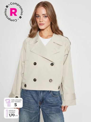 CHAQUETA MUJER INDEX ALGODÓN TRENCH CORTO - 1