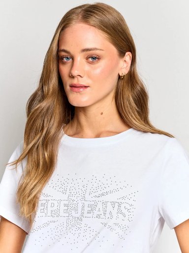 POLERA MUJER PEPE JEANS ALGODÓN STRASS - 3