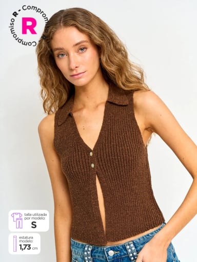 SWEATER MUJER BARBADOS SIN MANGAS - 1