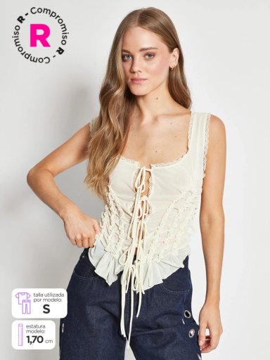 POLERA MUJER BARBADOS SIN MANGAS LACE - 1