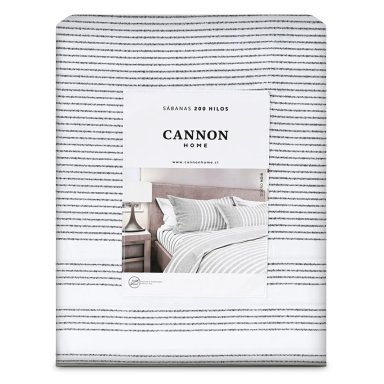 JUEGO DE SÁBANAS CANNON 1.5 PLAZAS 200 HILOS NOIR  - 4