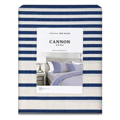 JUEGO DE SÁBANAS CANNON 2 PLAZAS 200 HILOS TIDEN  - 4