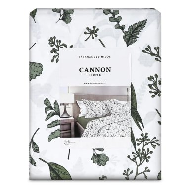 JUEGO DE SÁBANAS CANNON KING 200 HILOS GREENERY  - 4