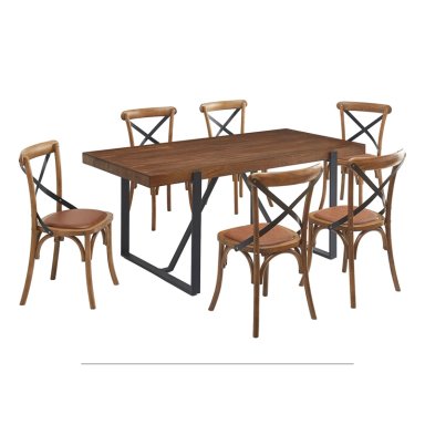 JUEGO DE COMEDOR RIPLEY HOME CRUZETA 6 SILLAS - 3