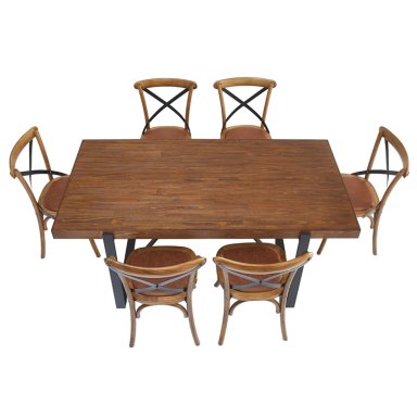 JUEGO DE COMEDOR RIPLEY HOME CRUZETA 6 SILLAS - 4