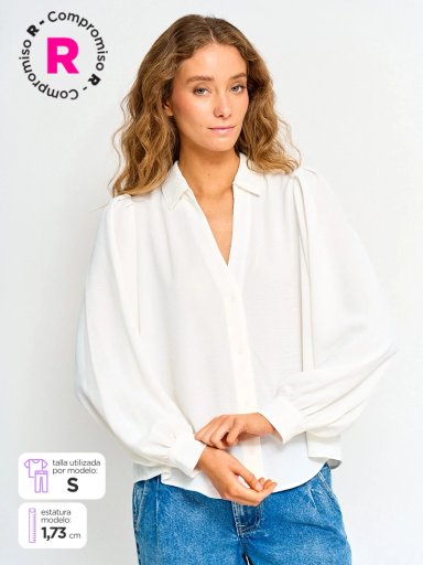 BLUSA MUJER BARBADOS MANGA LARGA FLUIDA - 1