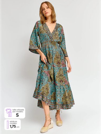 VESTIDO MUJER TATIENNE LARGO ESTAMPADO - 1