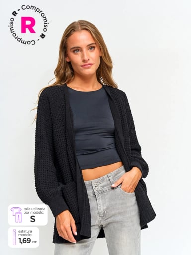 CARDIGAN MUJER INDEX CHENILLE - 1