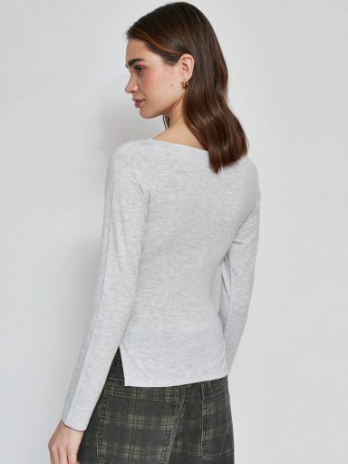 POLERA MUJER INDEX MANGA LARGA FRUNCIDA - 2