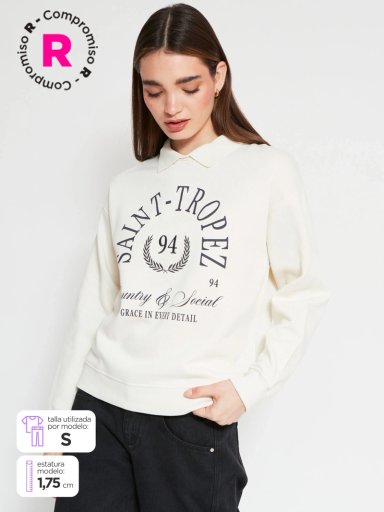 POLERÓN MUJER INDEX ALGODÓN CUELLO POLO MANGA LARGA - 1