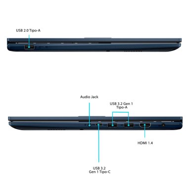 NOTEBOOK ASUS VIVOBOOK 15 X1504VA-E83579W INTEL CORE 5 8GB RAM 512GB SSD TOUCH 15.6” - 6