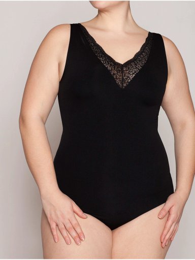 BODY MUJER MONARCH ESCOTE V ENCAJE - 4