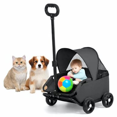 CARRO PLEGABLE MASCOTAS Y NINOS BLACK - 4