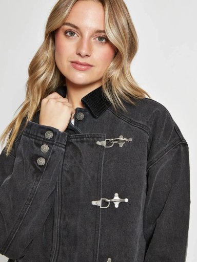 CHAQUETA MUJER BARBADOS ALGODÓN DENIM LARGA - 3