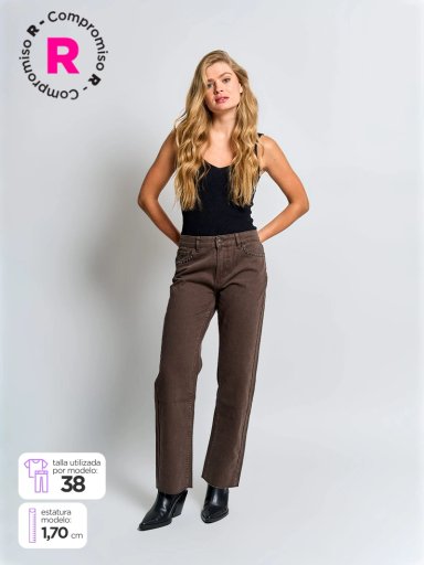 JEANS MUJER BARBADOS ALGODÓN TACHAS - 1