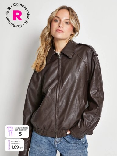 CHAQUETA MUJER BARBADOS EFECTO PIEL - 1