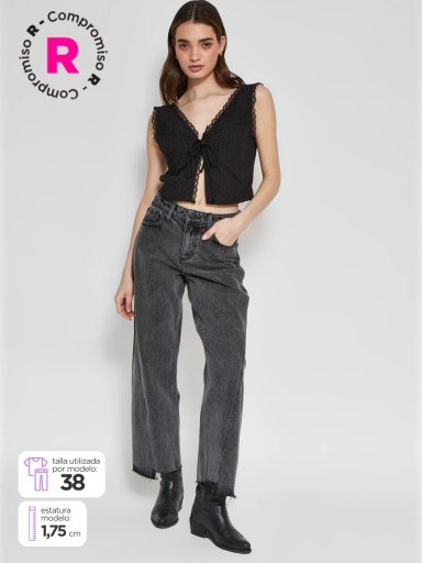 JEANS MUJER BARBADOS ALGODÓN PRINT - 1