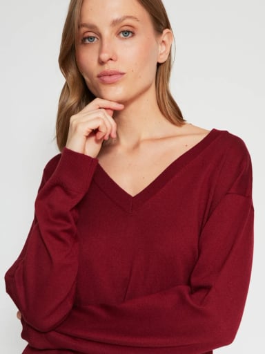 SWEATER MUJER MARQUIS CUELLO EN V - 3