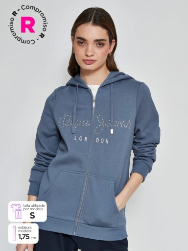 POLERÓN MUJER PEPE JEANS ALGODÓN ZIPPER - 1