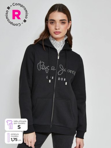POLERÓN MUJER PEPE JEANS ALGODÓN ZIPPER - 1