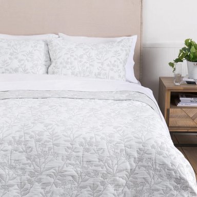 CUBRECAMA ALESSA JACQUARD GIARDIN 1.5 PLAZAS VERDE - 1