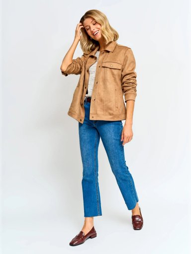 CHAQUETA MUJER AZIZ TIPO SUEDE CORTA - 4