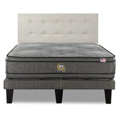 CAMA EUROPEA SERTA ADVANTAGE DUAL 2 PLAZAS + RESPALDO URBAN ARENA - 1
