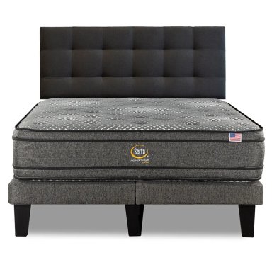 CAMA EUROPEA SERTA ADVANTAGE DUAL 2 PLAZAS + RESPALDO URBAN MARENGO - 1
