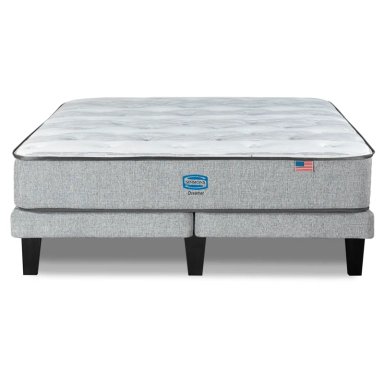 CAMA EUROPEA SIMMONS DREAMER 2 PLAZAS + RESPALDO PRAGA GRIS - 2