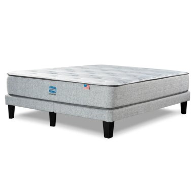 CAMA EUROPEA SIMMONS DREAMER 2 PLAZAS + RESPALDO PRAGA GRIS - 3