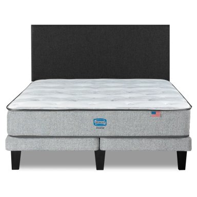 CAMA EUROPEA SIMMONS DREAMER 2 PLAZAS + RESPALDO PRAGA MARENGO - 1