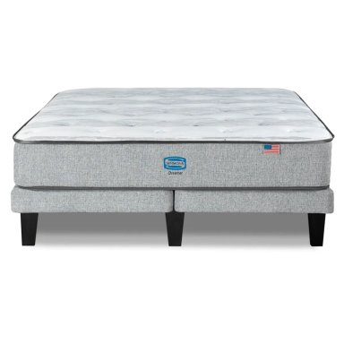CAMA EUROPEA SIMMONS DREAMER 2 PLAZAS + RESPALDO URBAN GRIS - 2