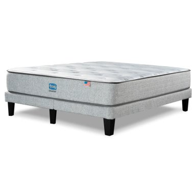 CAMA EUROPEA SIMMONS DREAMER 2 PLAZAS + RESPALDO URBAN GRIS - 3