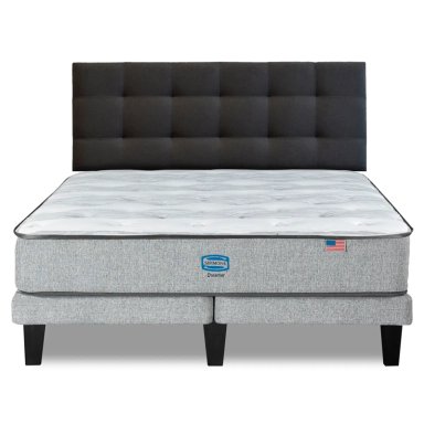 CAMA EUROPEA SIMMONS DREAMER 2 PLAZAS + RESPALDO URBAN MARENGO - 1