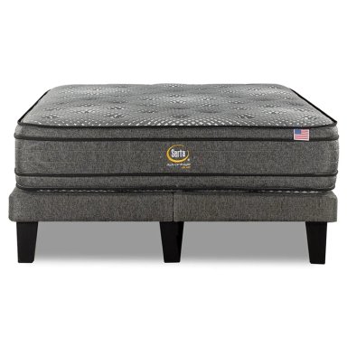 CAMA EUROPEA SERTA ADVANTAGE DUAL 2 PLAZAS + RESPALDO URBAN GRIS - 2