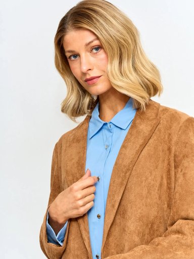 CHAQUETA MUJER CACHAREL TIPO SUEDE MANGA LARGA - 3